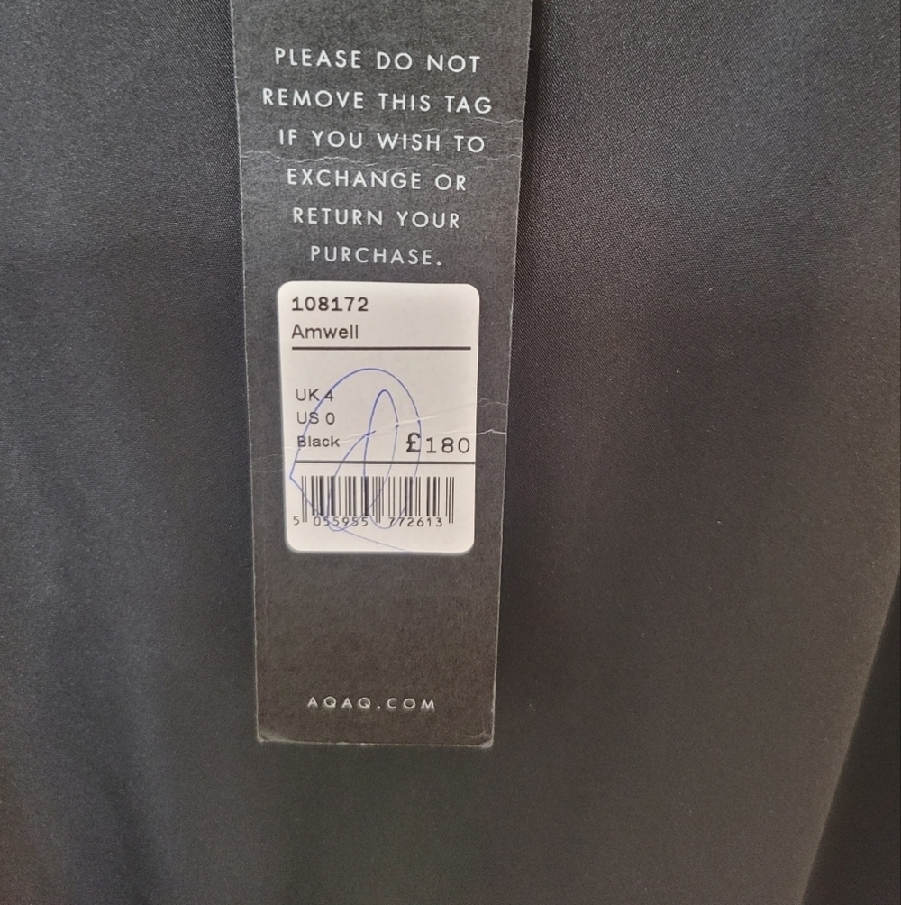 AQ/AQ One-Shoulder Black asymmetrical Jumpsuit New Size US0/UK4 - Picture 7 of 10